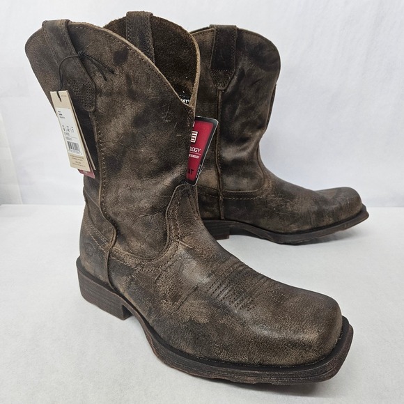Ariat Rambler Western Boots 10025171 Antiqued Grey Men Size 8.5 Extra Wide - Picture 2 of 8